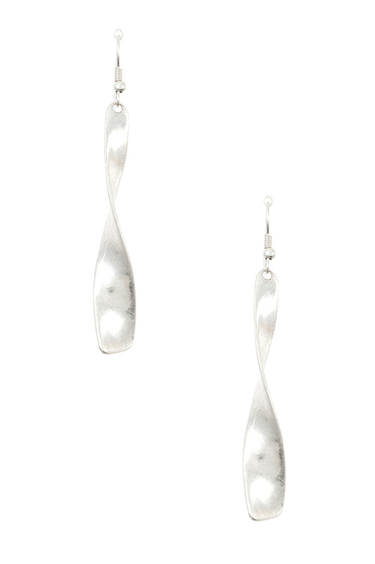 Drop twisted dangle earring