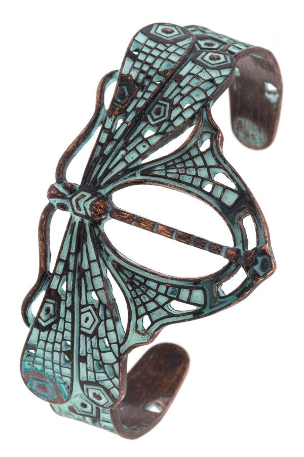 Firefly etched cuff bracelet