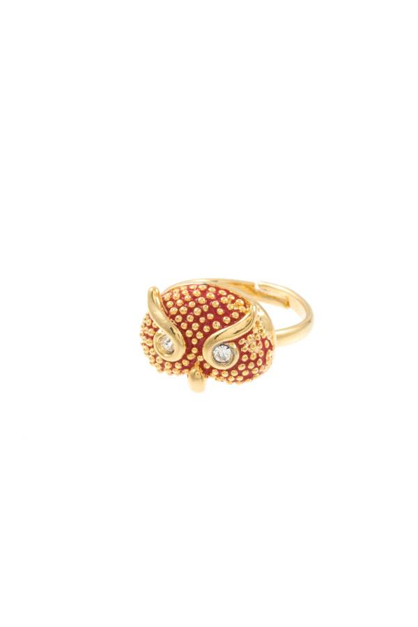 Dotted owl accent mid ring