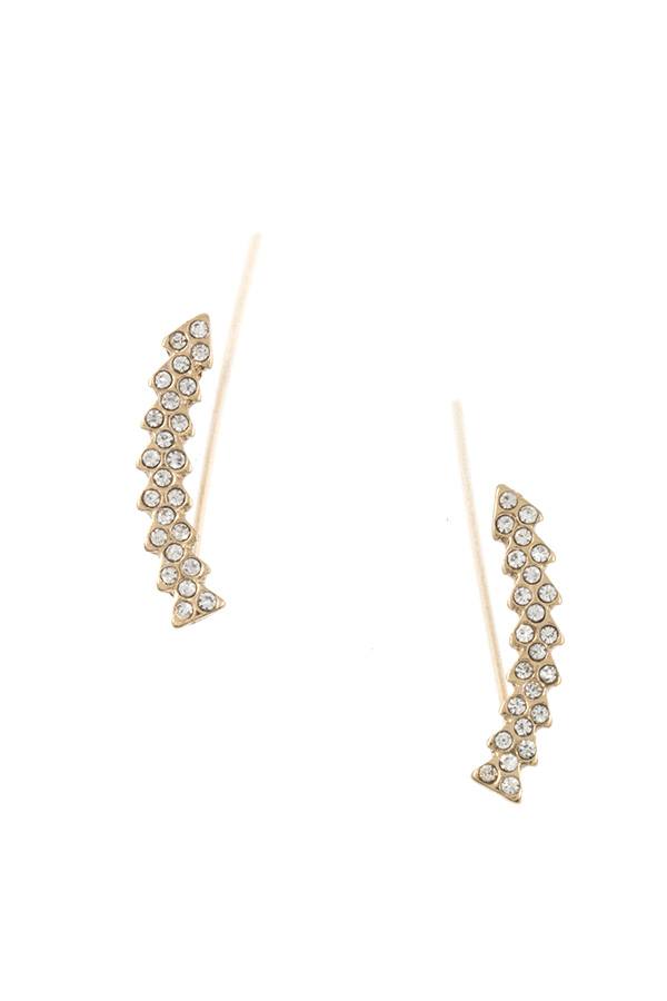 Link triangle slide up earring