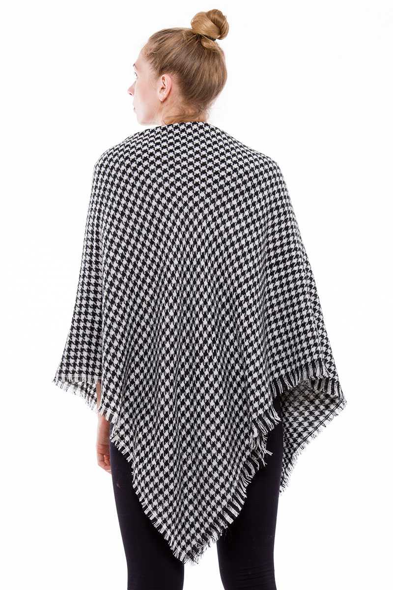 Houndstooth blanket scarf
