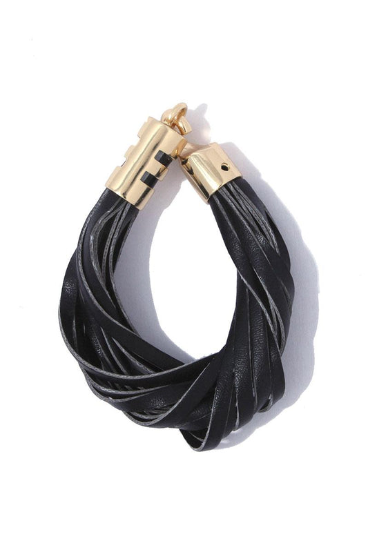 Twisted leather bracelet