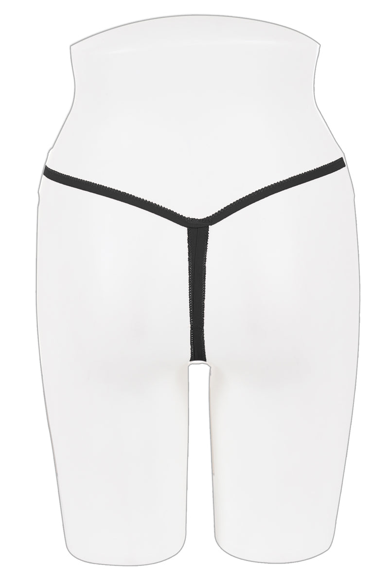 Ladies butterfly crotchless thong