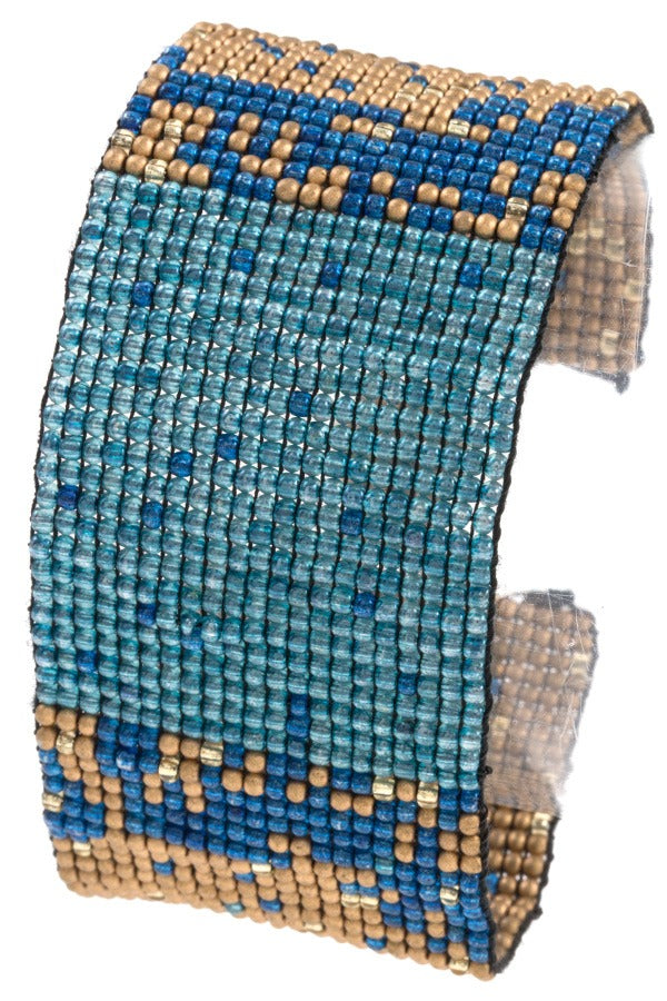 Seed bead two tone bracelet