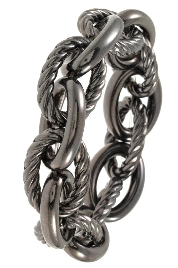 Mix chain like textured bracelet