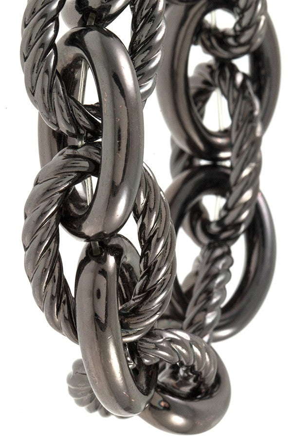 Mix chain like textured bracelet