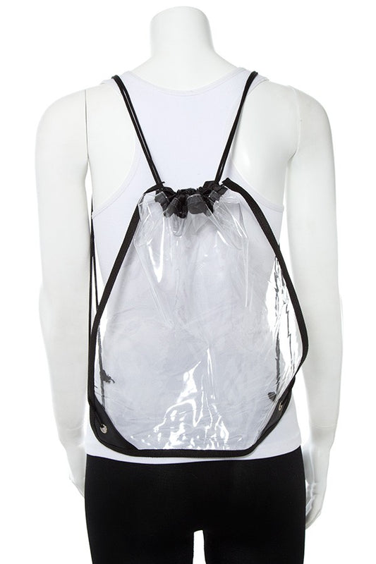 Clear drawstring backpack