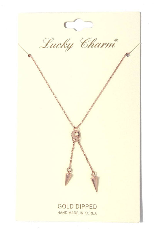 Cut out circle y shape necklace