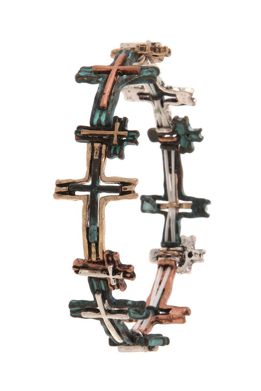 Cross stretch bracelet