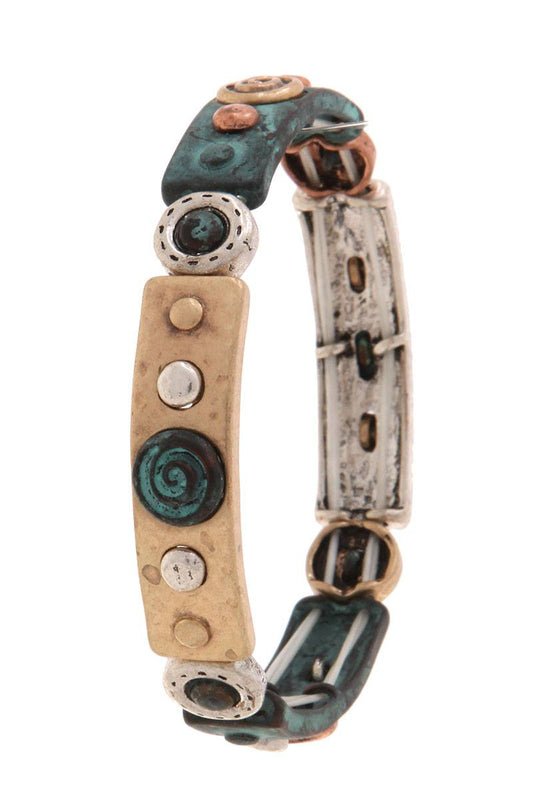 Patina stretch bracelet