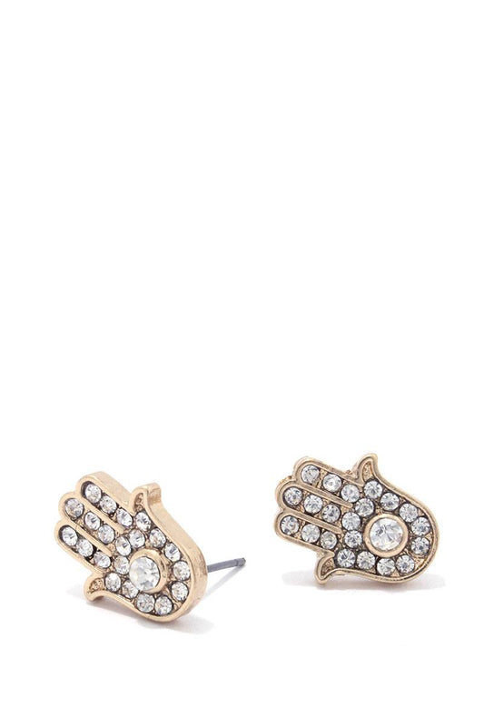 Hamsa hand stud earring