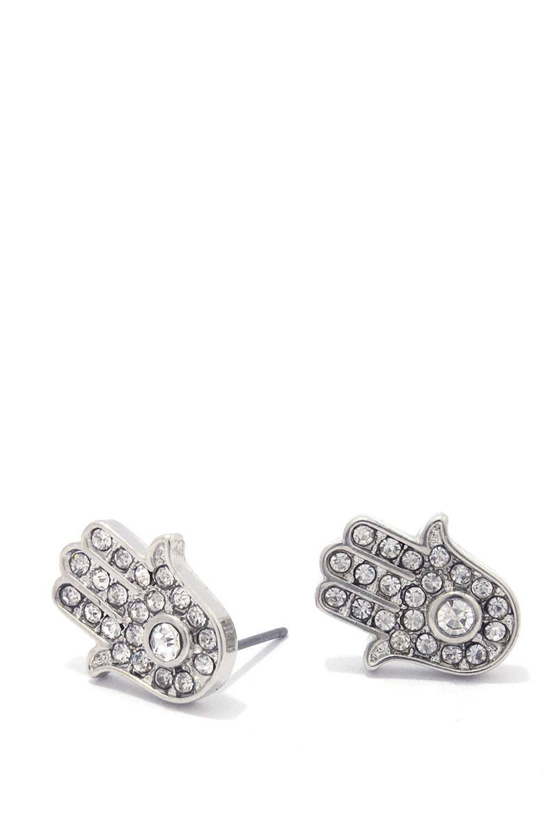 Hamsa hand stud earring