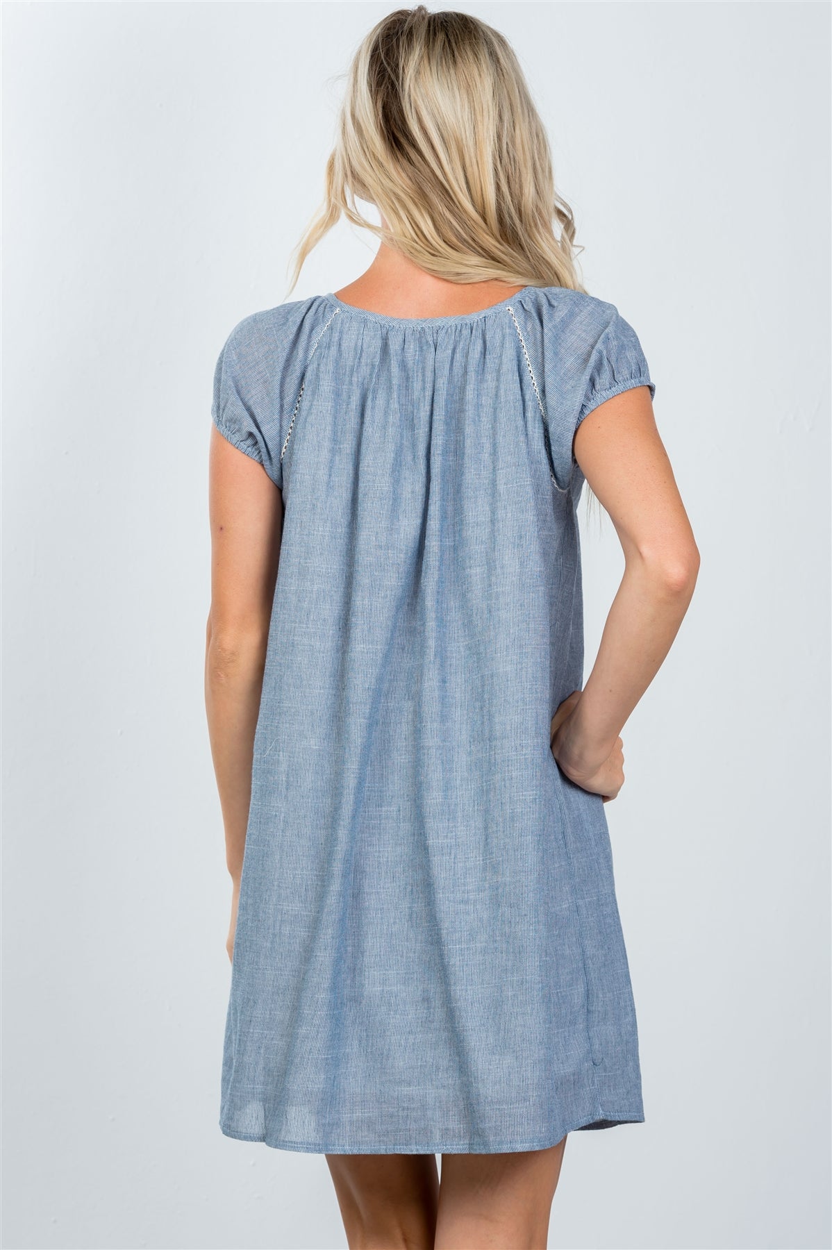 Ladies fashion tassel-tie boho shift dress