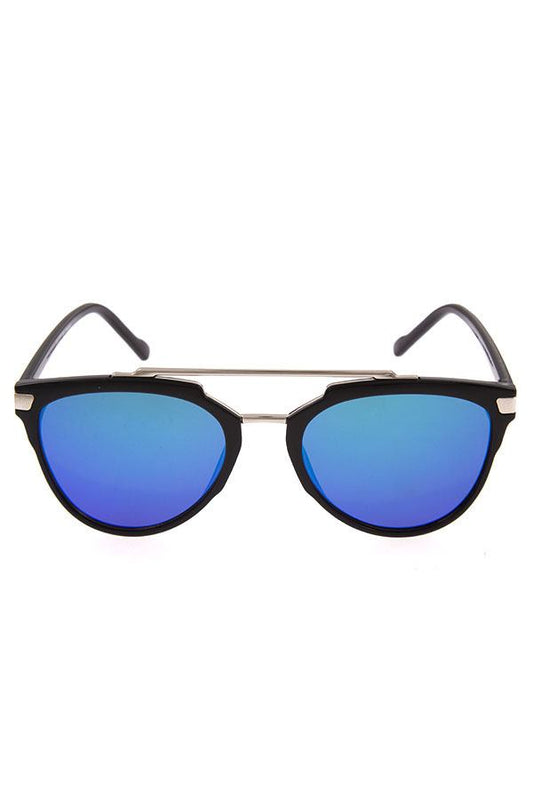 Mirror lens aviator fashion sunglasses