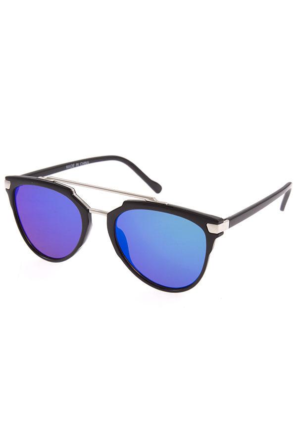 Mirror lens aviator fashion sunglasses