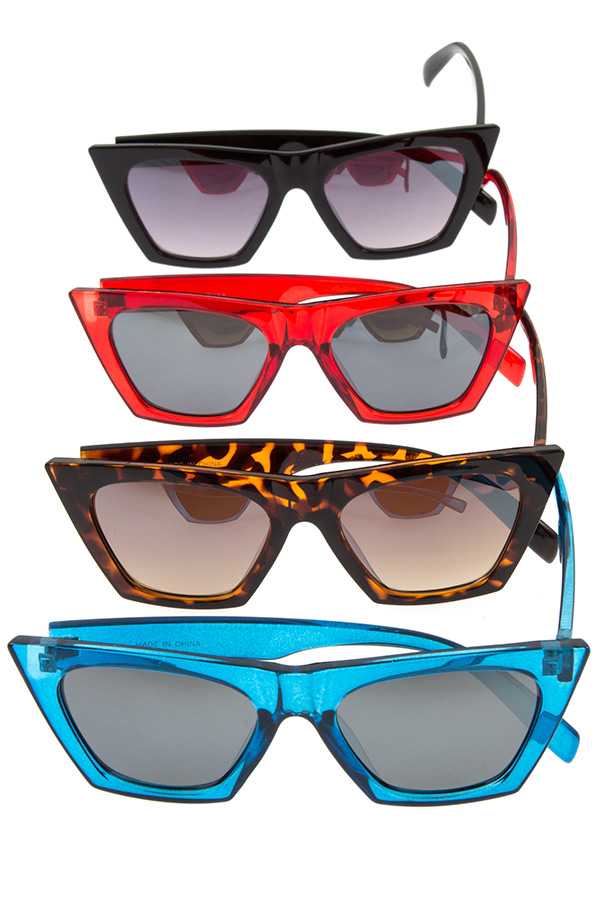 Color framed edge fashionable sunglasses