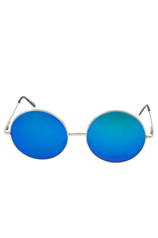Round color lens framed sunglasses