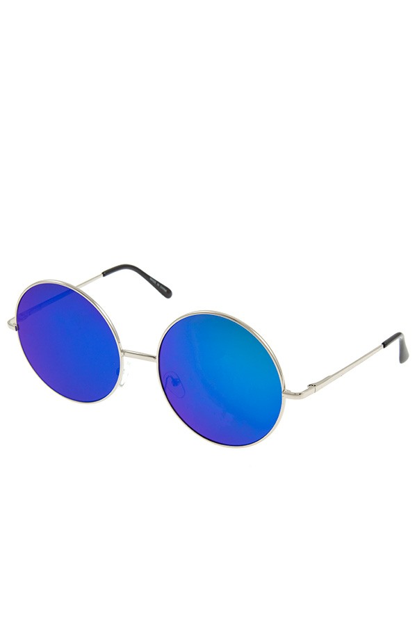 Round color lens framed sunglasses