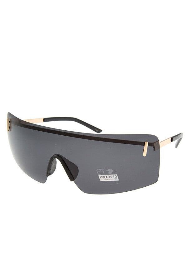 Polarized unilens sunglasses