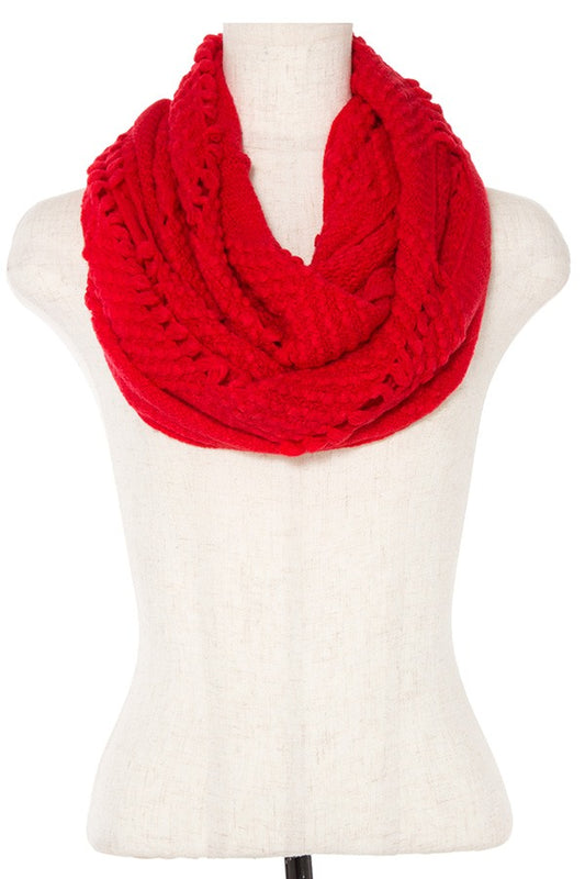 Open knitted infinity scarf