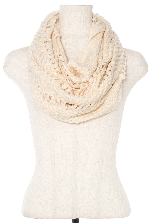 Open knitted infinity scarf