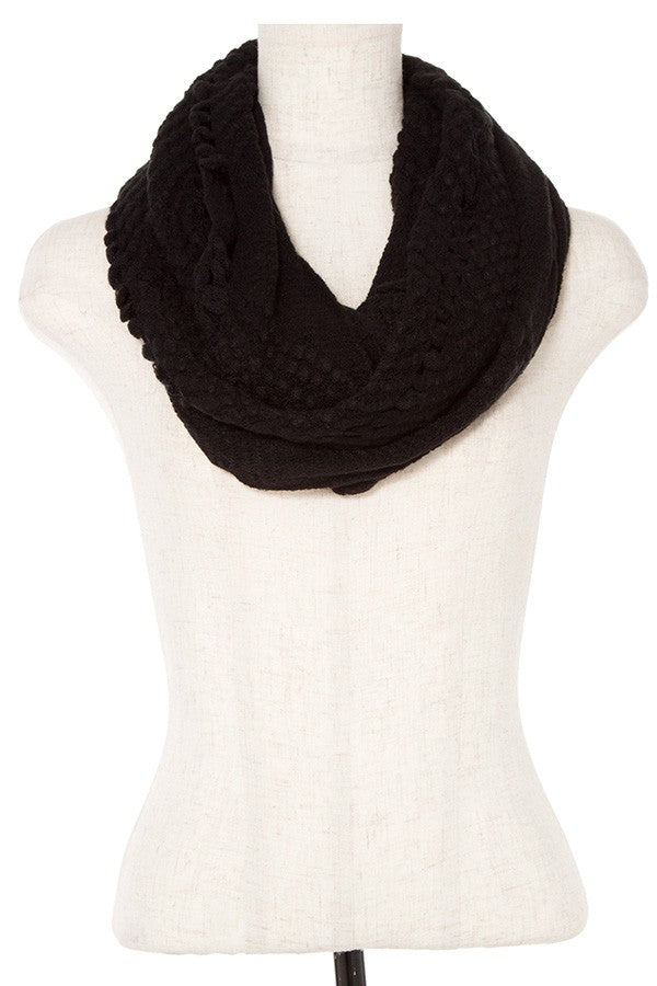 Open knitted infinity scarf
