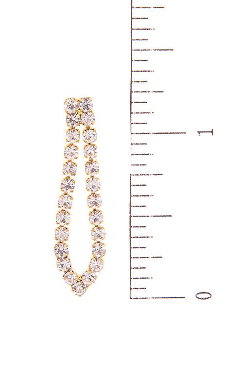 Rhinestone pave fringe detail necklace with bracelet set