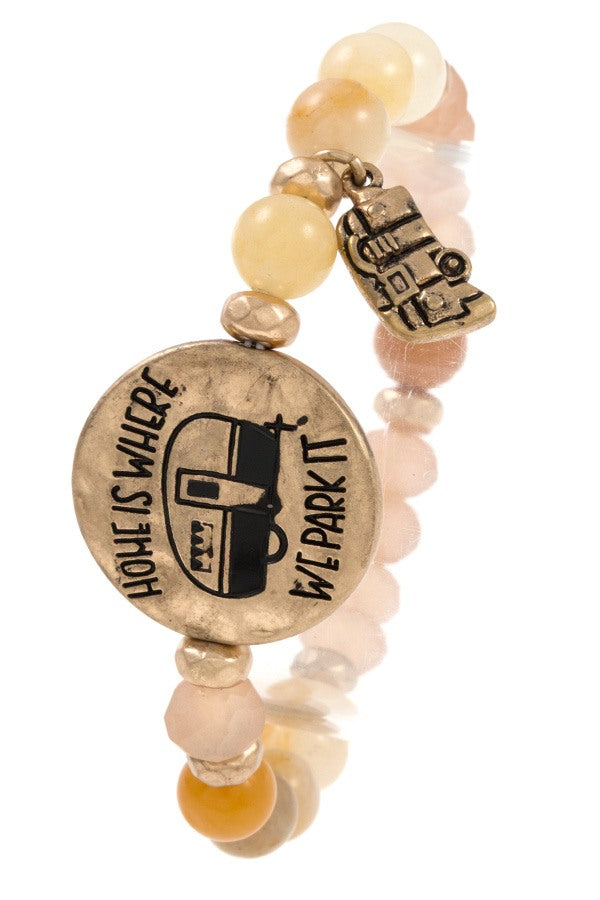 Home is where we park it beaded bracelet