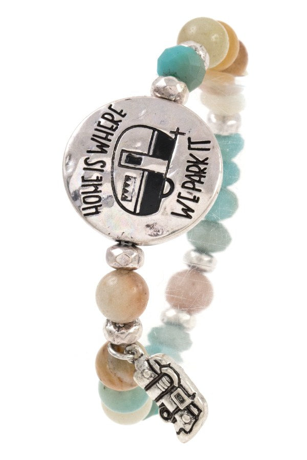 Home is where we park it beaded bracelet