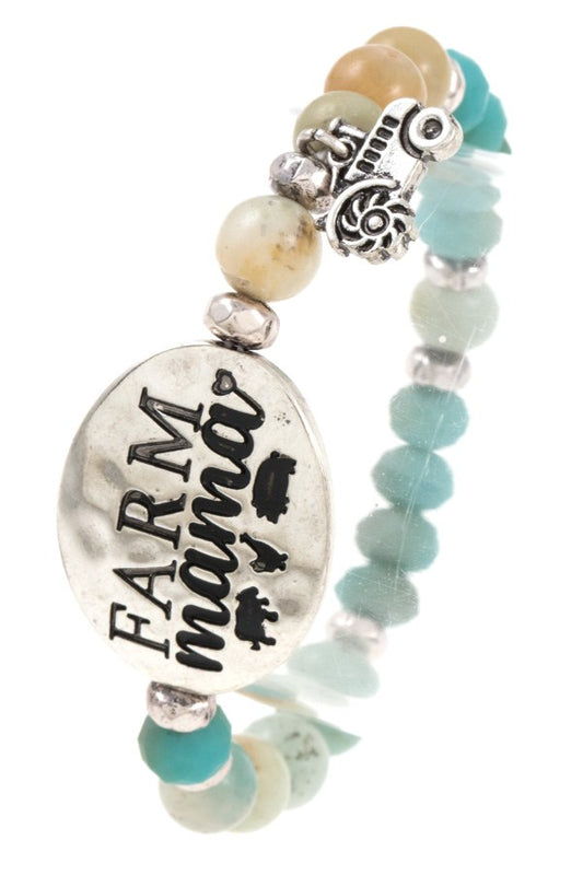 Farm mama beaded bracelet