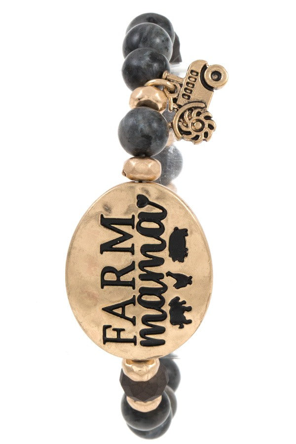 Farm mama beaded bracelet