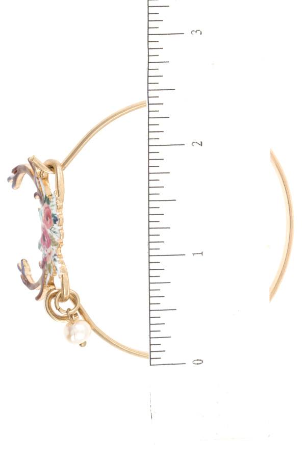 Floral antlers bangle bracelet