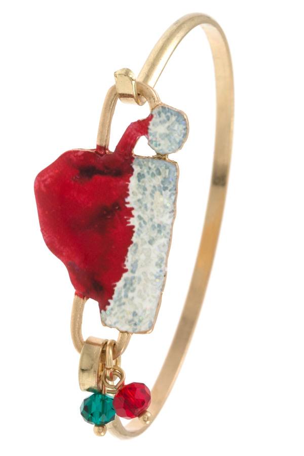 Santas hat bangle bracelet