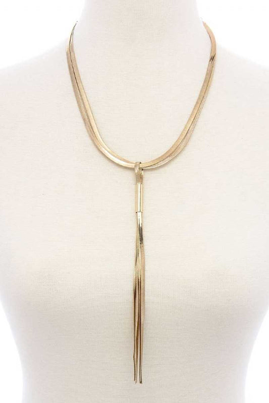 Flat snake chain necklace