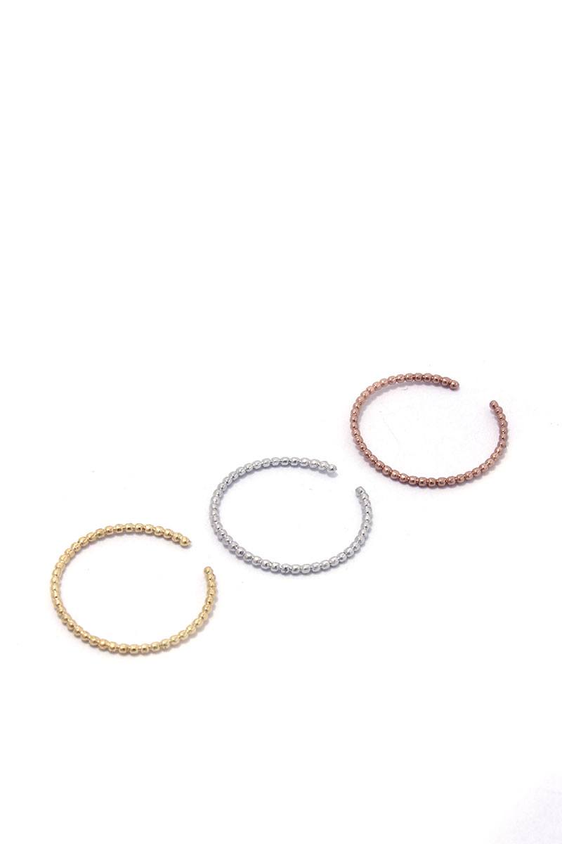 Metal bead open ring