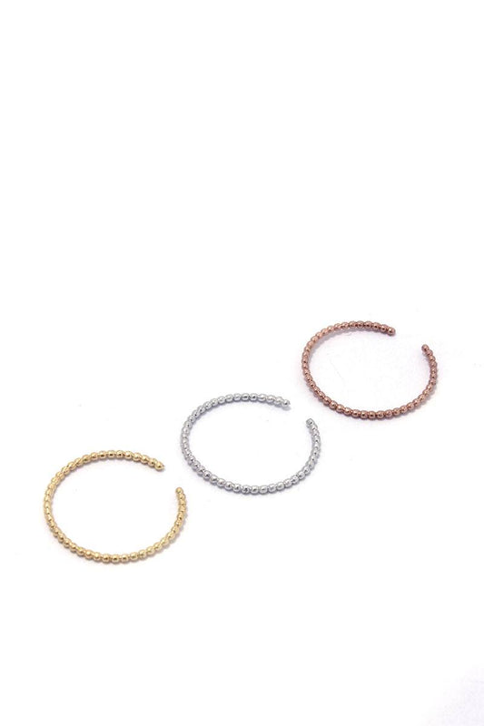 Metal bead open ring