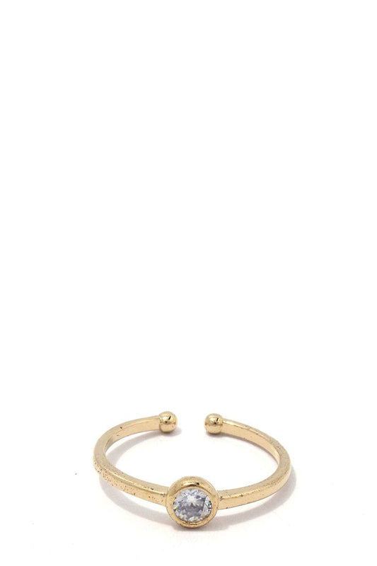 Rhinestone ball ended ring