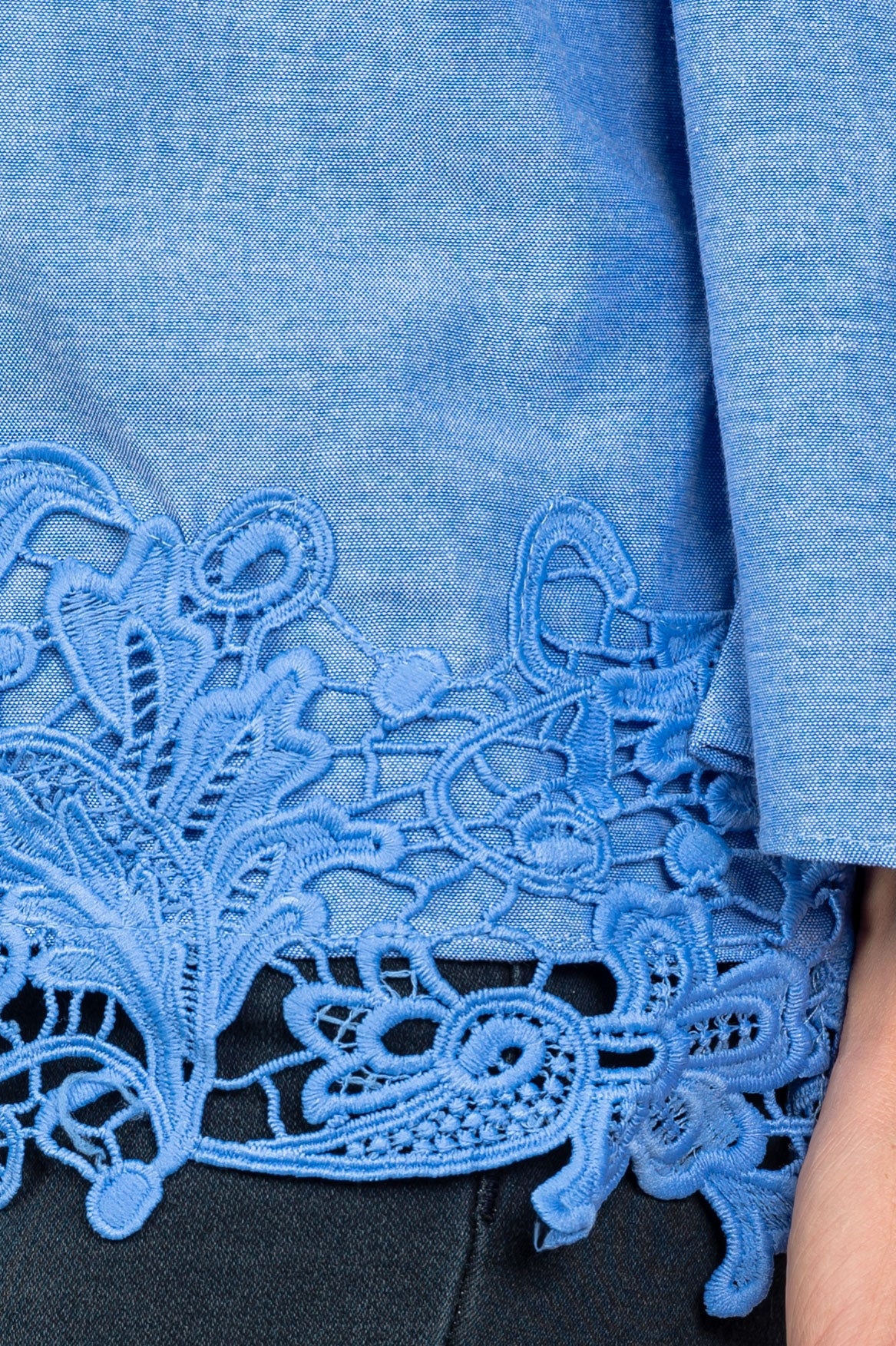 Boho off the shoulder crochet hem top