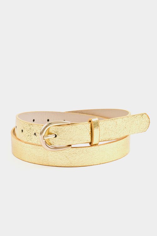 Round buckle leather belts