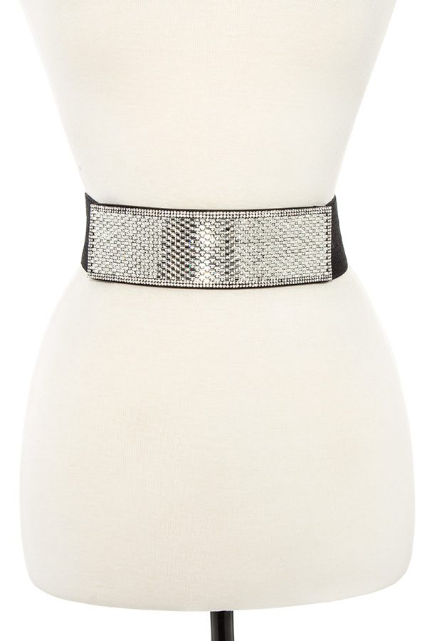Studded detailed stretch belt