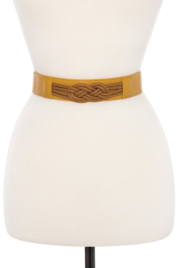 Infinity rope knot stretch belt