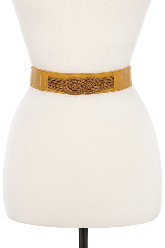 Infinity rope knot stretch belt
