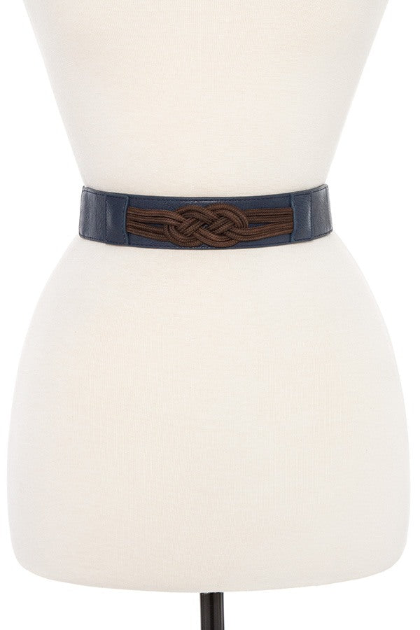 Infinity rope knot stretch belt