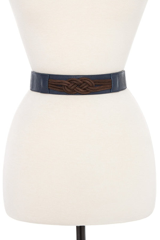 Infinity rope knot stretch belt