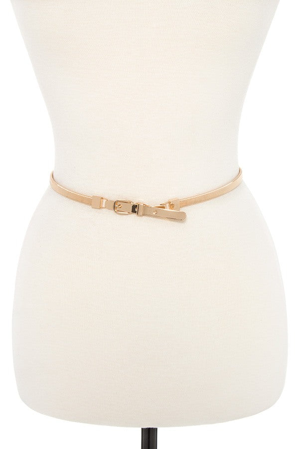 Buckle metal accent springy belt