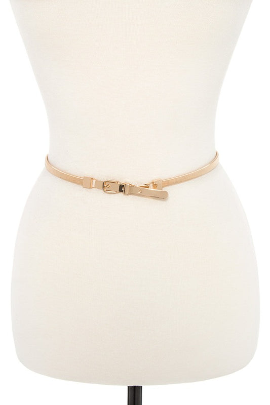 Buckle metal accent springy belt