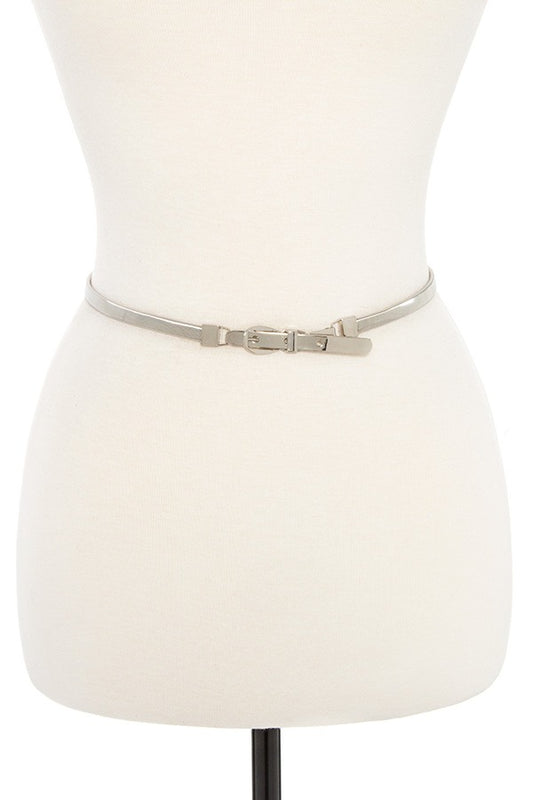 Buckle metal accent springy belt