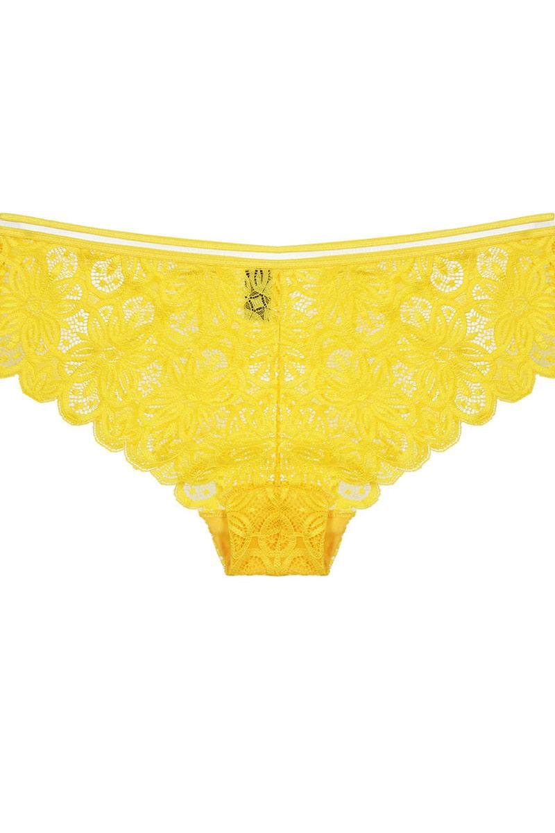 Lace bikini with mesh band