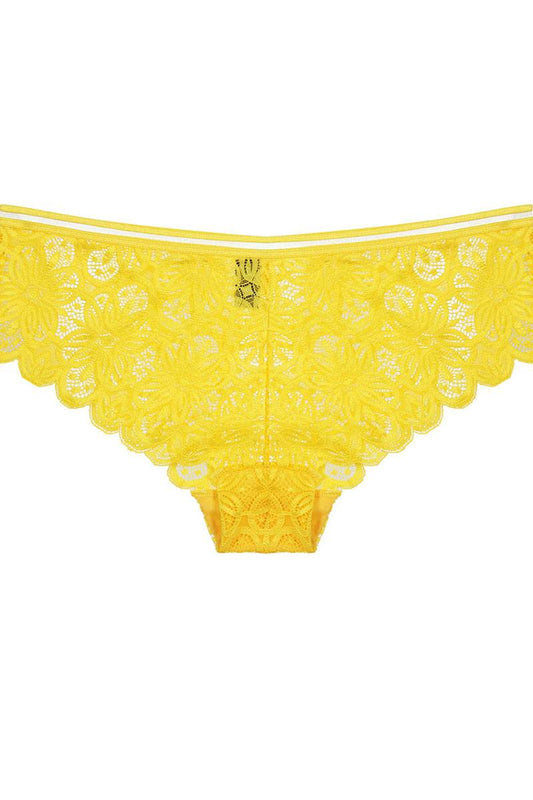 Lace bikini with mesh band