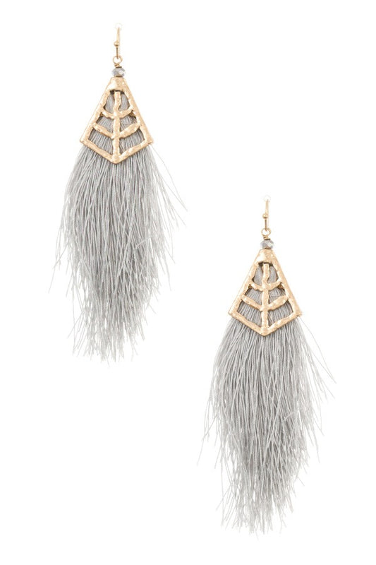 Fringe drop earring
